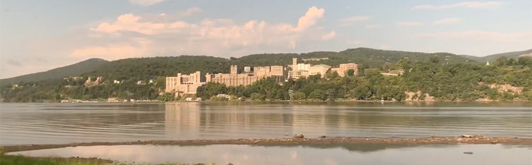West Point Academy, see from Amtrak's Lake Shore Limited New York to Chicago train